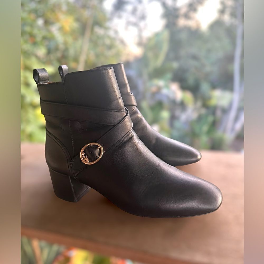 🔥🔥 COACH Nadia Bootie Black Boot Leather Size 9 - Picture 2 of 16